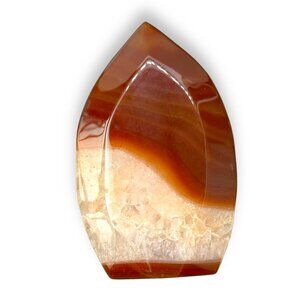 Magnificent Carnelian Agate & Crystal Flame 158g Highly Polished 3" Warmth Calm